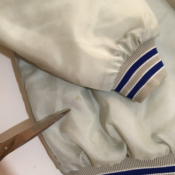 Vintage Dallas Cowboys Varsity Bomber Jacket Mens 2XL 90s Snap Button USA - Picture 11 of 14